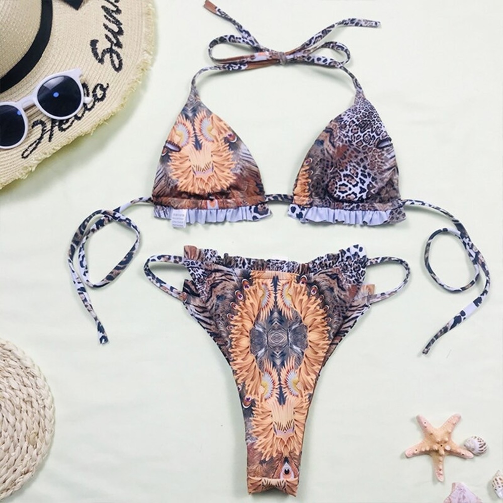 Maracay Bronzed Jungle Tropics Bikini 3 Piece Set - Picture 5 of 8